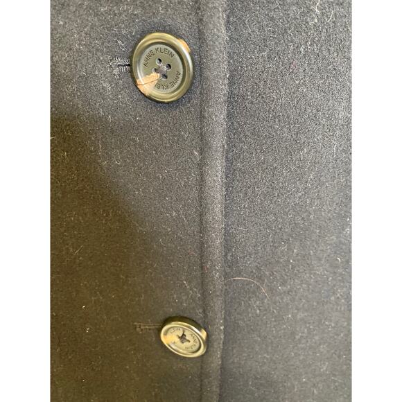 Anne Klein Black Wool Cashmere Button Closure 
Overcoat Lined EUC Sz 14 Warm - Picture 2 of 9